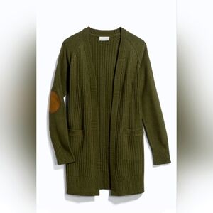 RD Style Cassi Open Cardigan, Dark Green, with Elbow Patches size XL